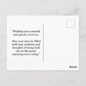 ゴルフボールと花でゴルフの回復を応援しよう ポストカード (裏面)