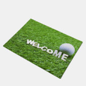 ゴルフボールと草の上で苦しむ歓迎 ドアマット (アングル)