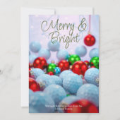 ゴルフボールと輝く装飾品 • 赤 シーズンカード (正面)