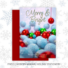 ゴルフボールと輝く装飾品 • 赤 シーズンカード