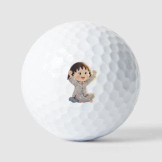 ゴルフボールにキュートな赤ちゃんのイラスト – 遊び心のあるスポーツ ゴルフボール