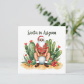 ゴルフボールにサンタクロースが描かれたアリゾナのクリスマス シーズンカード (スタンド正面)