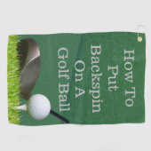 ゴルフボールにバックスピンを付ける最高の方法 ゴルフタオル (横)