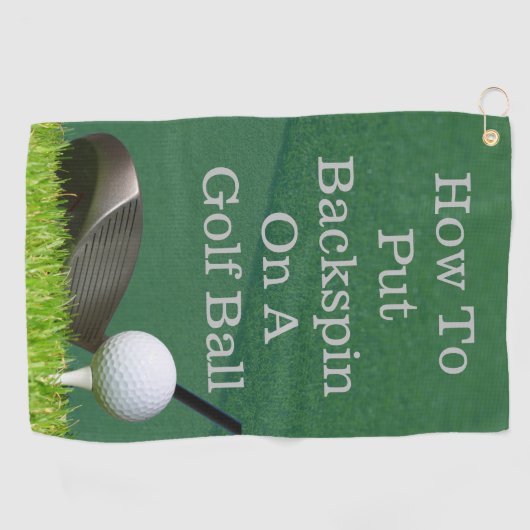 ゴルフボールにバックスピンを付ける最高の方法 ゴルフタオル (横)
