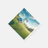 ゴルフボールのカモメ スタンダードカクテルナプキン (角)