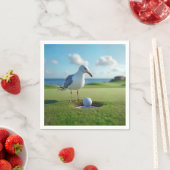 ゴルフボールのカモメ スタンダードカクテルナプキン (インサイチュ)