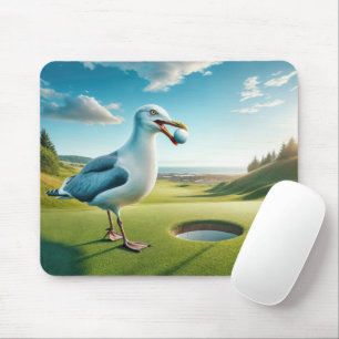 ゴルフボールのカモメ マウスパッド