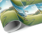 ゴルフボールのカモメ ラッピングペーパー (ロールコーナー)