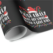 ゴルフボールのクリスマスでサンタを打つ可能性が最も高い ラッピングペーパー (ロールコーナー)