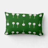 ゴルフボールのパターンが緑に ランバークッション (裏面)