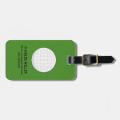 ゴルフボールのパーソナライズ ラゲッジタグ (正面横)
