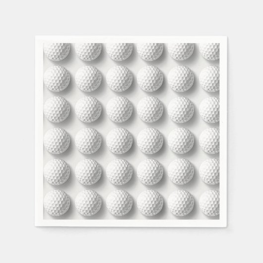ゴルフボールの全周 スタンダードカクテルナプキン (正面)