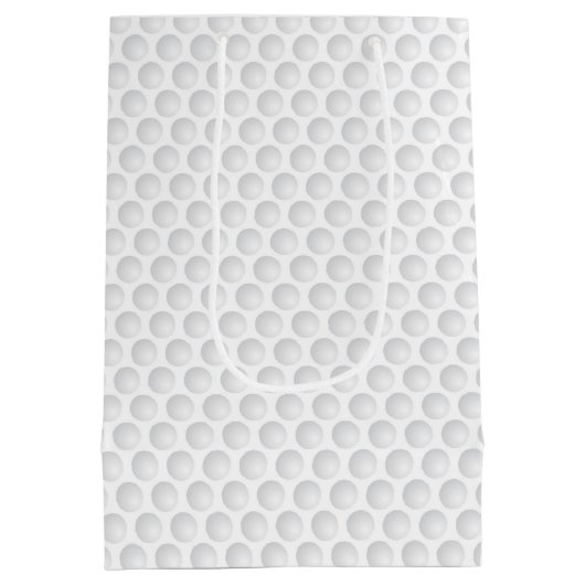 ゴルフボールの凹凸 ホールインワン 面白いゴルフ スポーツ ミディアムペーパーバッグ (裏面)