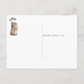 ゴルフボールの移動告知 案内ポストカード (裏面)