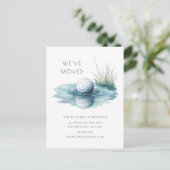 ゴルフボールの移動告知 案内ポストカード (スタンド正面)