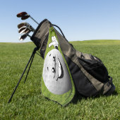 ゴルフボールの親指を立てる ゴルフタオル (グリーン)