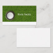 ゴルフボールはグリーンのホールに入っています。  名刺 (正面/裏面)