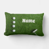 ゴルフボールはゴルファーのための緑の草の上にある ランバークッション (正面)