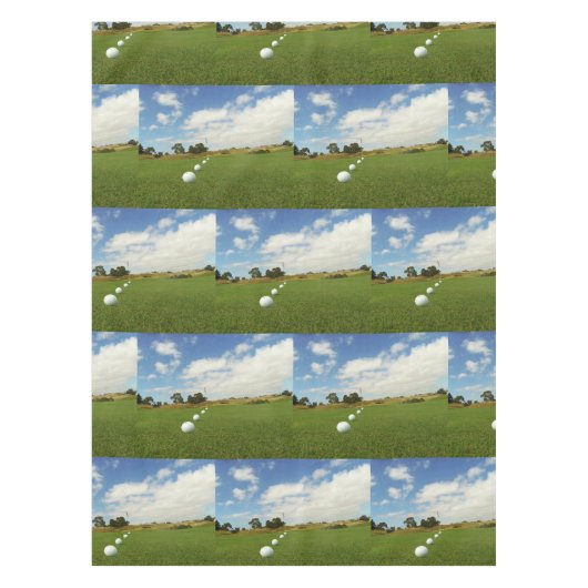 ゴルフボールは旗を並べた。 テーブルクロス (正面)