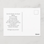 ゴルフボールは日付を保存する ポストカード (裏面)