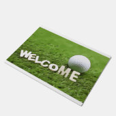 ゴルフボールへようこそ ドアマット (アングル)