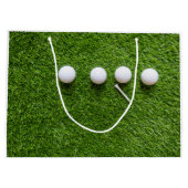 ゴルフボールをグリーンでゴルファーに喜ぶ引退 ラージペーパーバッグ (裏面)