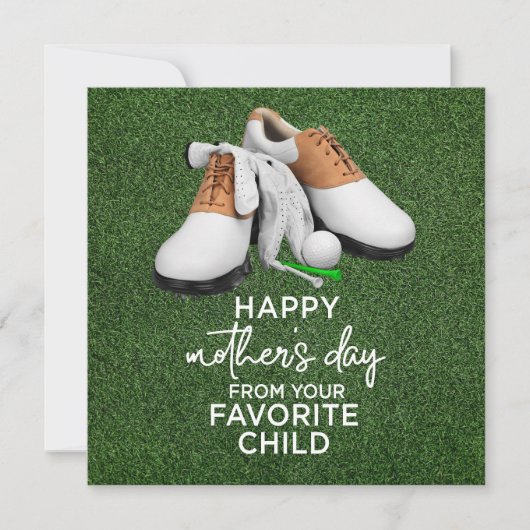 ゴルフボールをグリーンに置いて ハッピーマザーズデー  ゴルフママへ シーズンカード (正面)