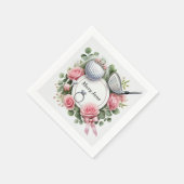 ゴルフボールをテーマにしたゴルフブライダルシャワー スタンダードカクテルナプキン (角)