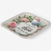 ゴルフボールをテーマにしたゴルフブライダルシャワー ペーパープレート (傾斜あり)