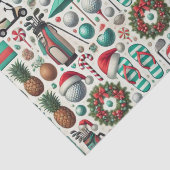 ゴルフボールを持つゴルファーのための7月のゴルフクリスマス 薄葉紙 (詳細)