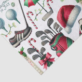 ゴルフボールを持つゴルファーのための7月のゴルフクリスマス 薄葉紙 (詳細)