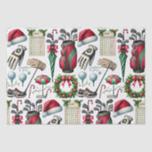 ゴルフボールを持つゴルファーのための7月のゴルフクリスマス 薄葉紙 (正面)