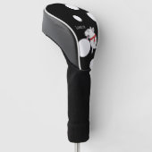 ゴルフボールを楽しむブルテリア ゴルフヘッドカバー (アングル)