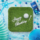 ゴルフボールを用いたゴルファーへのゴルフハッピーバースデー ペーパープレート (パーティー)