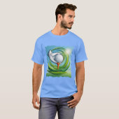 ゴルフボールを置く手(グローブ着用) Tシャツ (正面フル)