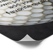 ゴルフボールを追加あなた自身の引用文カスタムウォールアート ポスター (角)