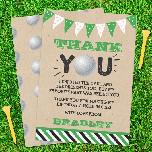 ゴルフボールエージ誕生日 サンキューカード