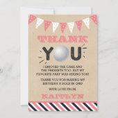 ゴルフボールエージ誕生日 サンキューカード (正面)