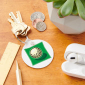 ゴルフボールオングリーン キーホルダー