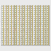 ゴルフボールオンティー金ゴールドとホワイト ラッピングペーパー (フラット)