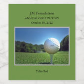 ゴルフボールオンティー風光明媚 ワインラベル (シングルラベル)