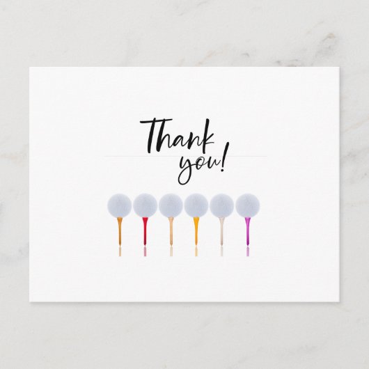 ゴルフボールオンティー ポストカード (正面)