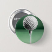 ゴルフボールオンティー 缶バッジ (正面&裏面)