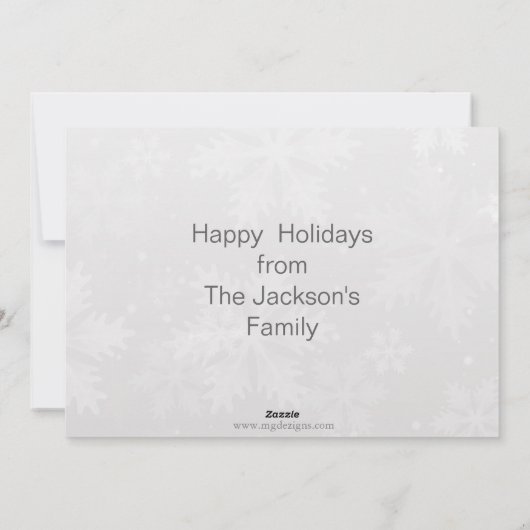 ゴルフボールオーナメントホリデーグリーティングカード シーズンカード (裏面)