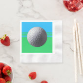 ゴルフボールカクテルを組み込んだ紙ナプキン 縁ありカクテルナプキン (インサイチュ)