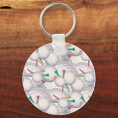 ゴルフボールキーチェーン キーホルダー (正面)