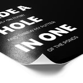 ゴルフボールクラブのゴルファーの一人に穴を開けた フォトプリント            (角)