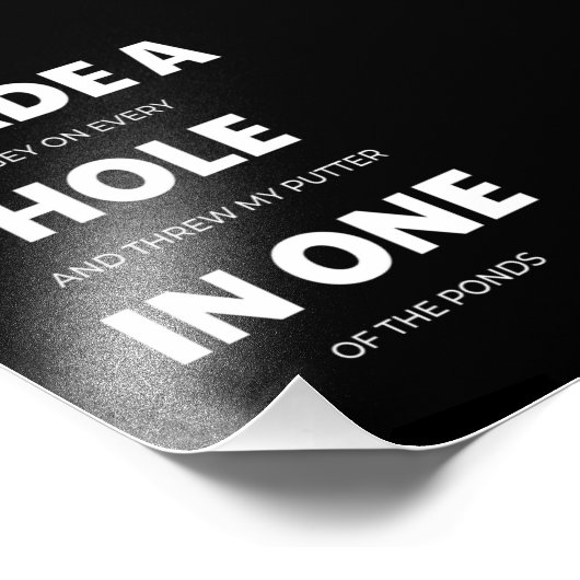 ゴルフボールクラブのゴルファーの一人に穴を開けた フォトプリント            (角)