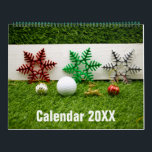 ゴルフボールクリスマスニューイヤー付きゴルフカレンダー カレンダー<br><div class="desc">グリーンカレンダーにゴルフボールを付けたゴルフカレンダー新年クリスマス</div>