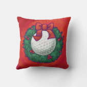 ゴルフボールクリスマスリースオンレッド クッション (裏面)